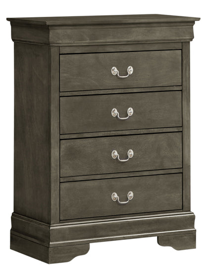 Traditional style 4-drawer storage chest in dark gray by HouseOfZazla on Tampa Home & Garden Store