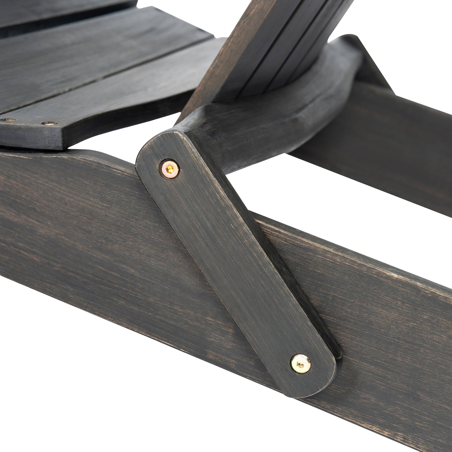 Malibu Adirondack Chair by HouseOfZazla dark stained wood outdoor slat chair with exposed screws on Tampa Home & Garden Store