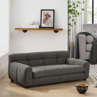 Modern Pet Sofa With Backrest And Armrests dog bed in charcoal gray fabric by HouseOfZazla on Tampa Home & Garden Store