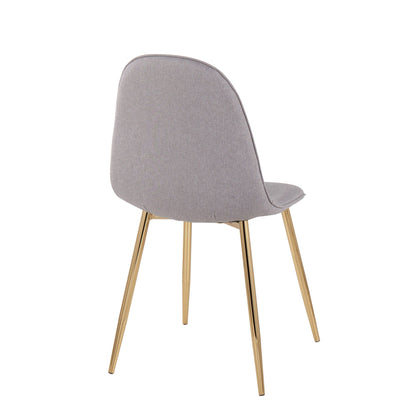 Pebble contemporary chair set, grey upholstered seat, gold legs, HouseOfZazla on Tampa Home & Garden Store