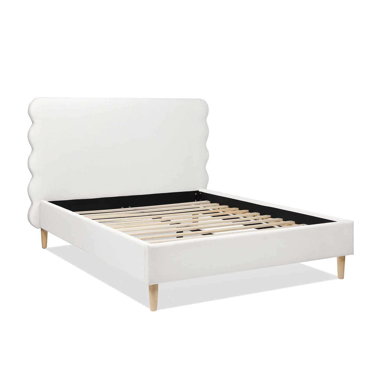 Stockholm Wavy Headboard and Platform Bed