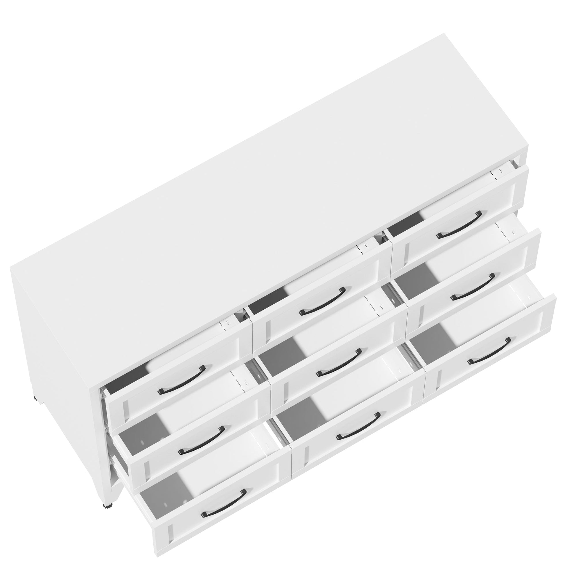9 Drawer White Metal Dresser with Quiet-Glide Rails by HouseOfZazla on Tampa Home & Garden Store