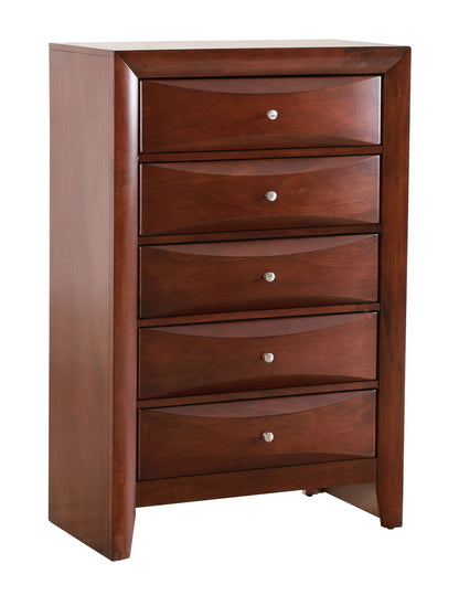 Accent Chest with Molded Resin Drawers in dark wood finish with silver knobs HouseOfZazla on Tampa Home and Garden Store