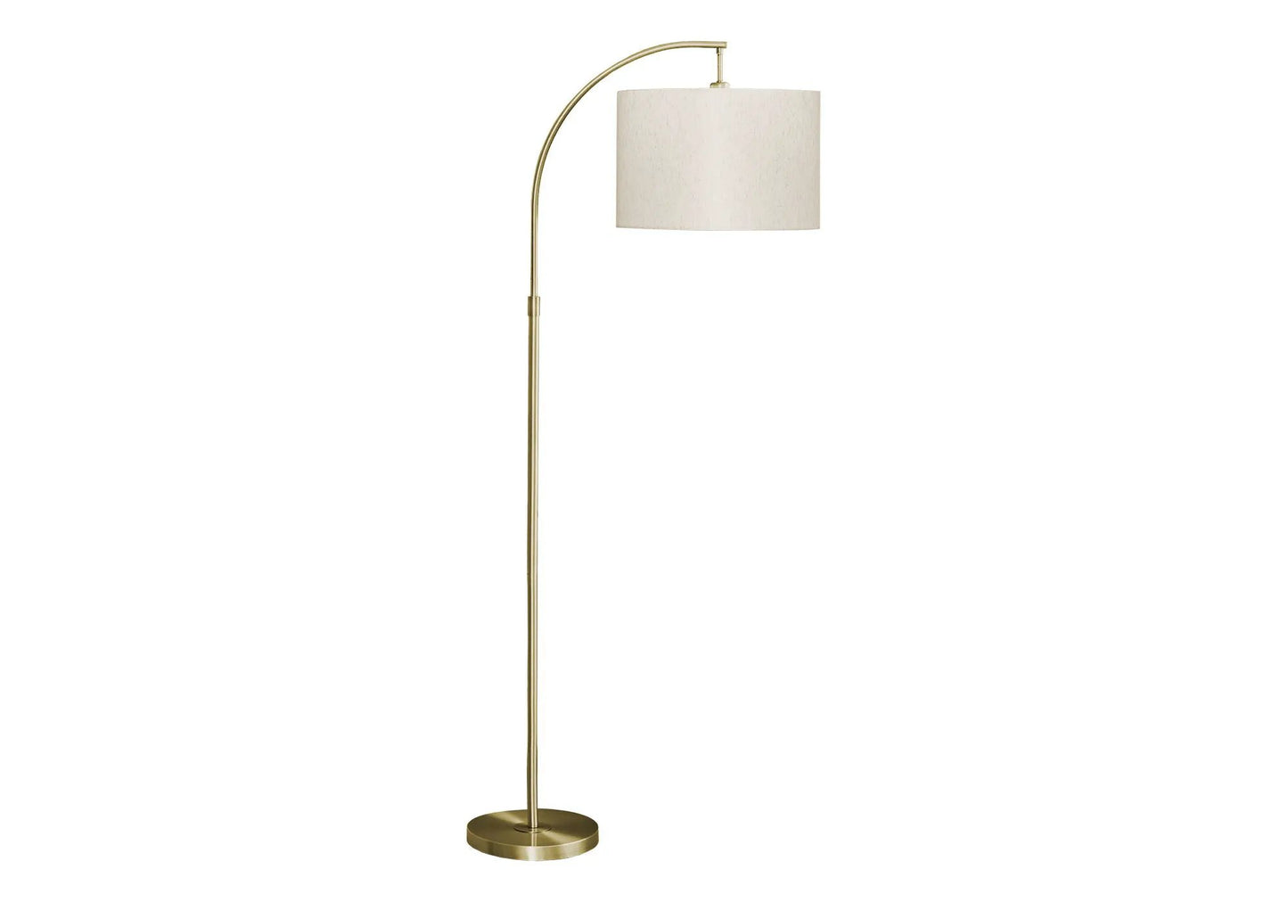 Contemporary Arc Floor Lamp With Drum Shade
