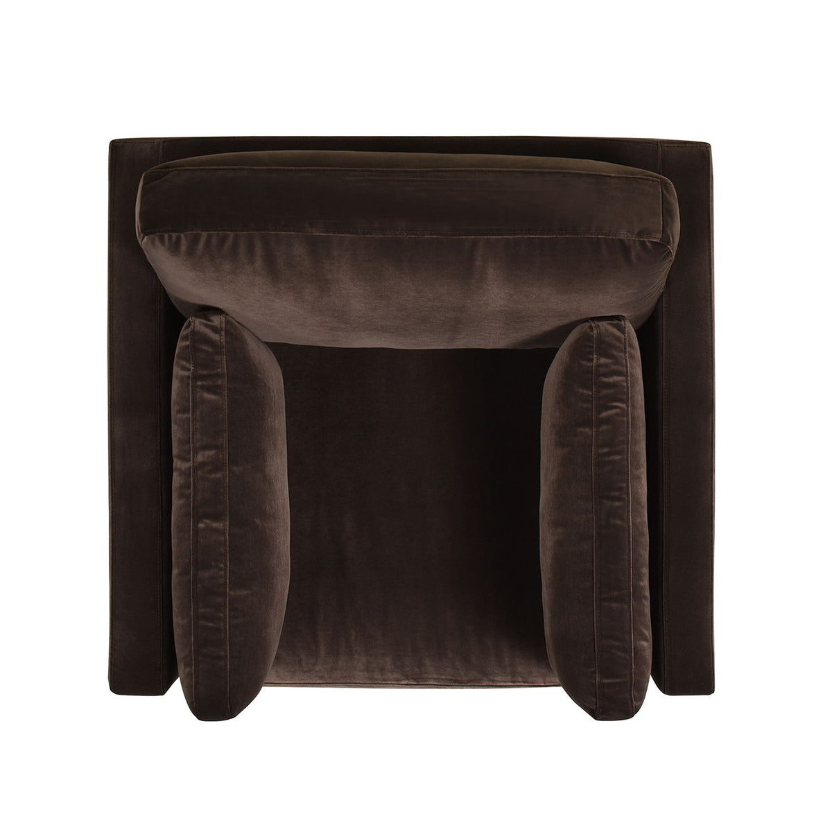 Modern farmhouse arm chair brown velvet with reversible cushions by HouseOfZazla on Tampa Home & Garden Store