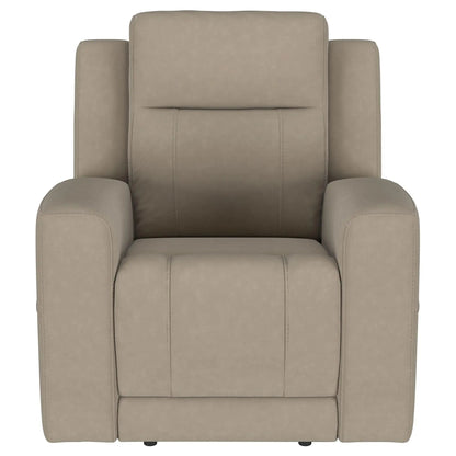 Slater upholstered recliner chair taupe fabric, manual recline, Unique Piece Furniture on Tampa Home & Garden Store