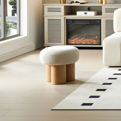 Versatile Mushroom Stool With Cushion and Walnut