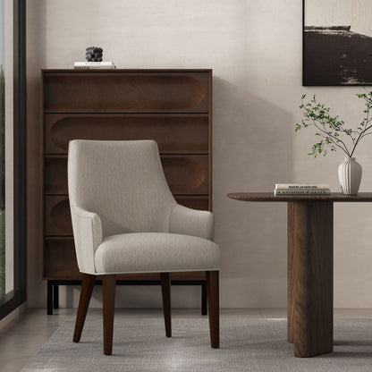Modern Rubberwood Dining Armchair for Living