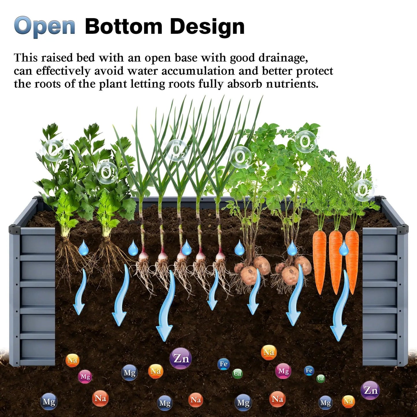 Large Garden Bed for Outdoor Steel Construction