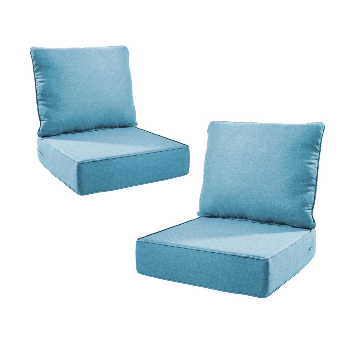 Waterproof Outdoor Cushion Set 6in Thick blue cushions HouseOfZazla 3-piece patio cushions on Tampa Home & Garden Store