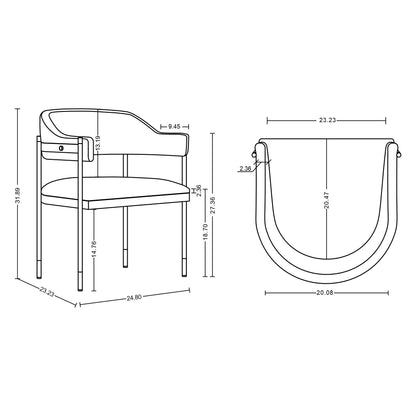 Lia Contemporary Upholstered Dining Chair