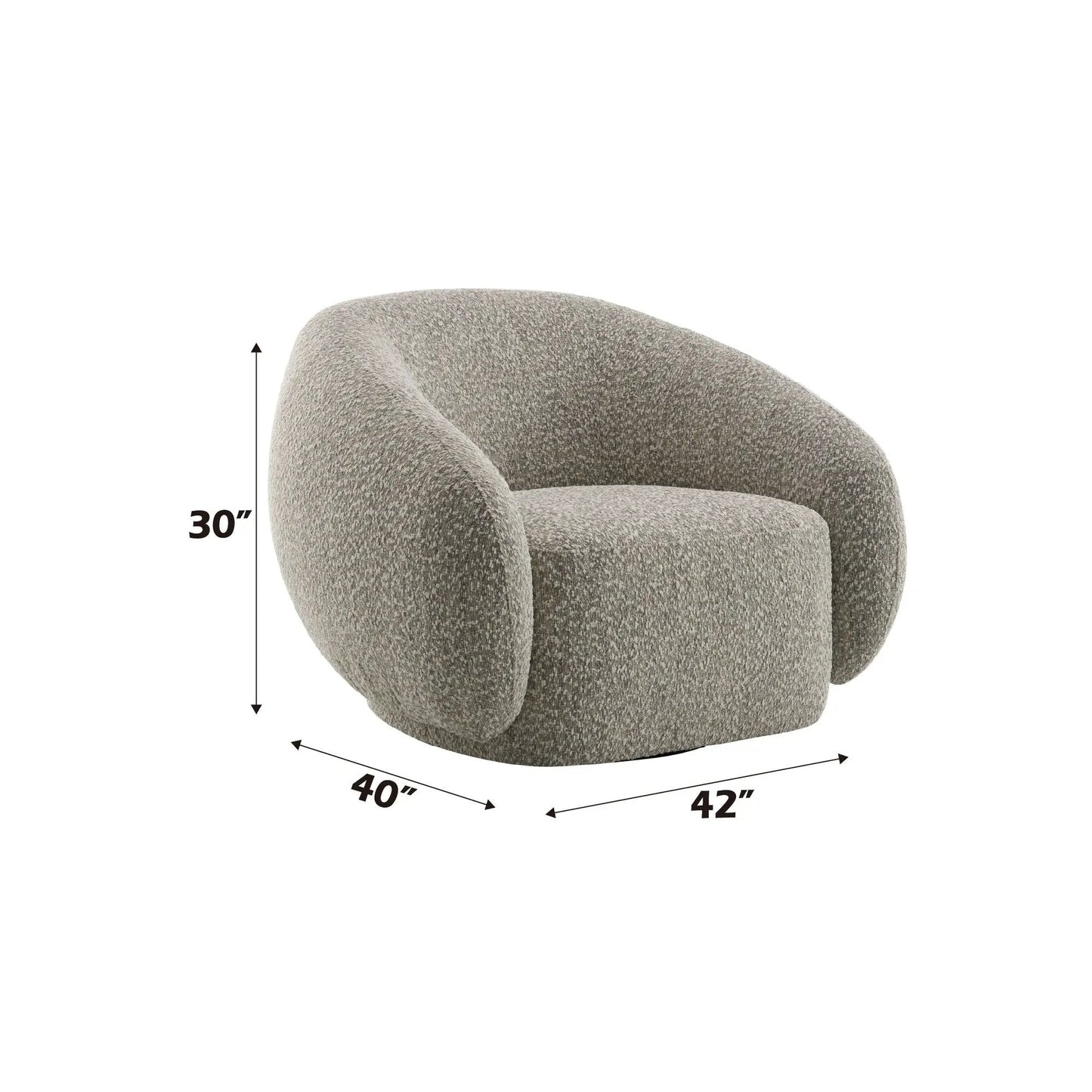 Isabel Chair Bouclé Upholstery with Swivel Base