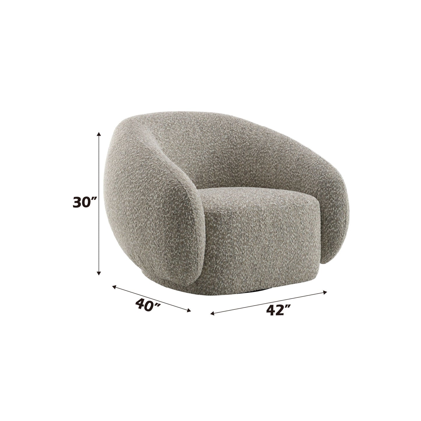 Isabel chair with swivel base, textured gray upholstery HouseOfZazla on Tampa Home & Garden Store