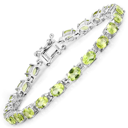 Bracelet with 8.61ct lime-green peridot set in .925 sterling silver on Tampa Home & Garden Store