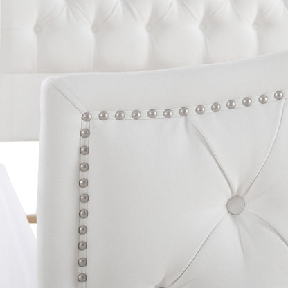 Solid Upholstered Bed Frame and Headboard Set