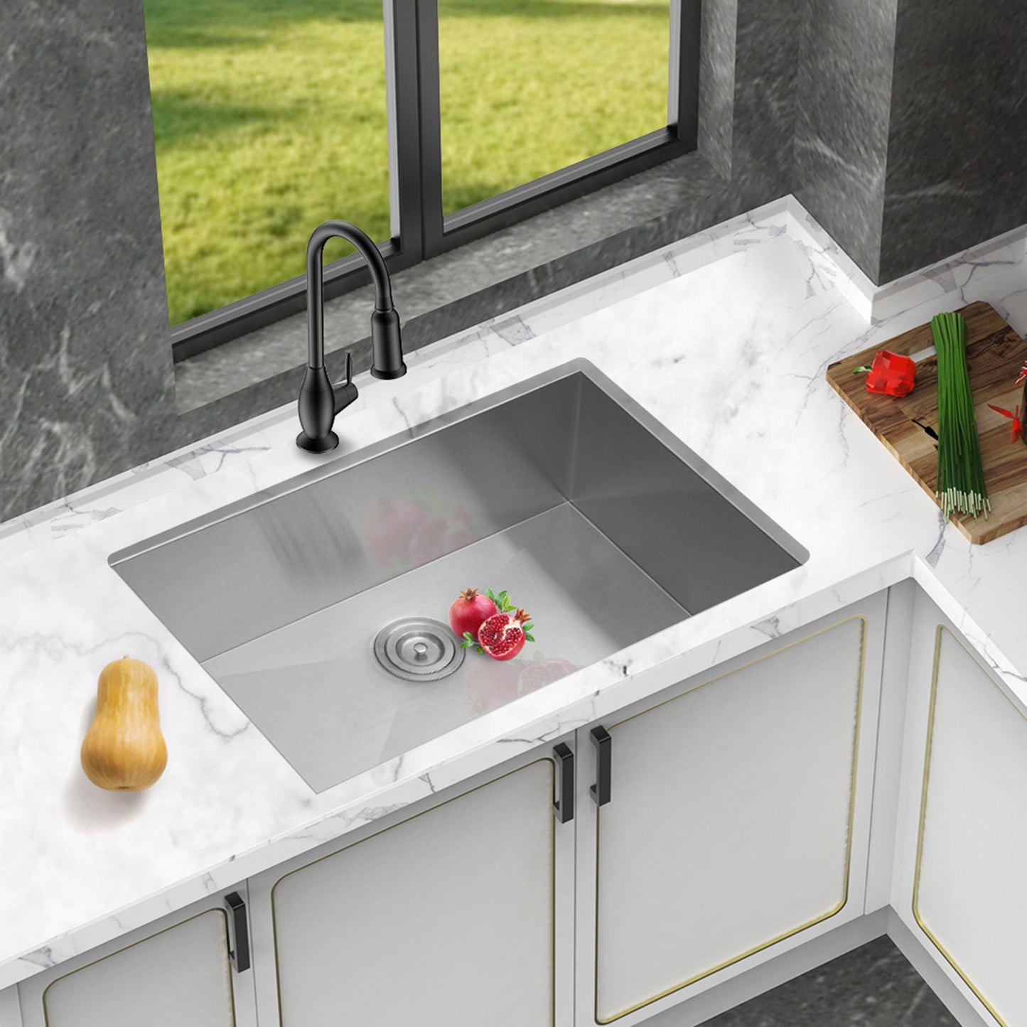 The Deep Single Bowl Undermount Stainless Sink