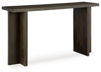 Jalenry Console Sofa Table grayish brown wood with rectangular legs by Unique Piece Furniture on Tampa Home & Garden Store