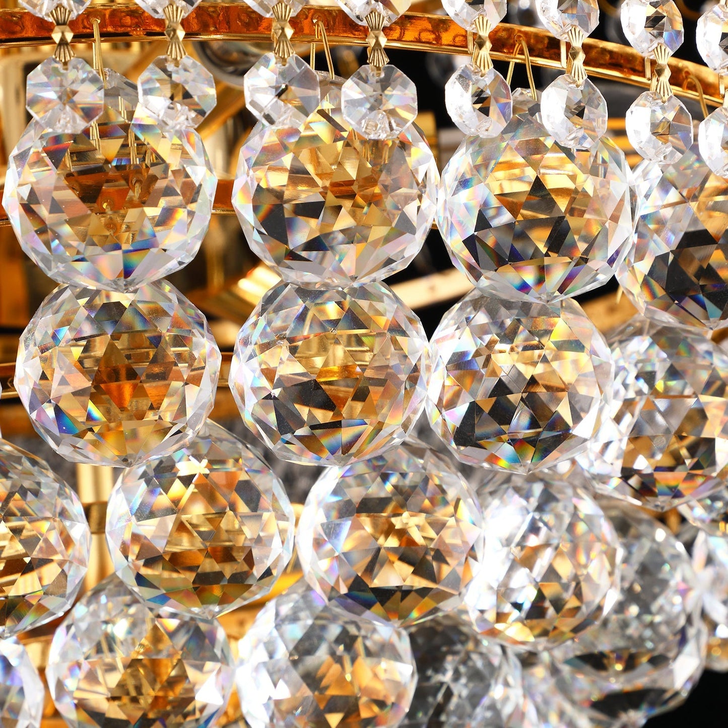 24-Inch Gold Crystal Chandelier, 12-light French Empire style ceiling light by HouseOfZazla on Tampa Home & Garden Store