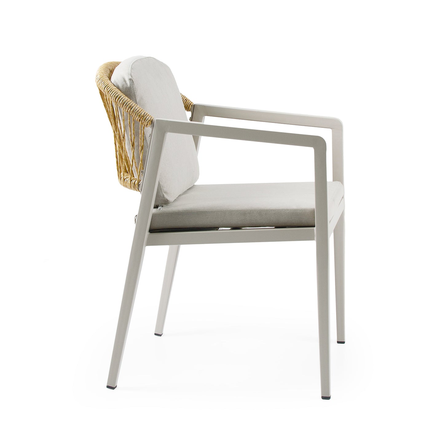 Outdoor Dining Chair Set of Two Woven Rattan