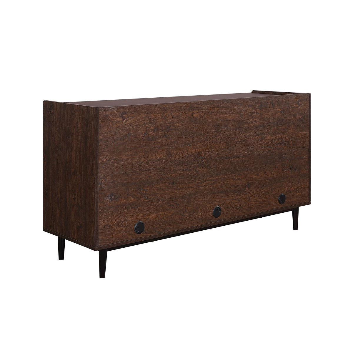 Fluted Sideboard by HouseOfZazla in dark wood with adjustable storage and tapered legs on Tampa Home & Garden Store