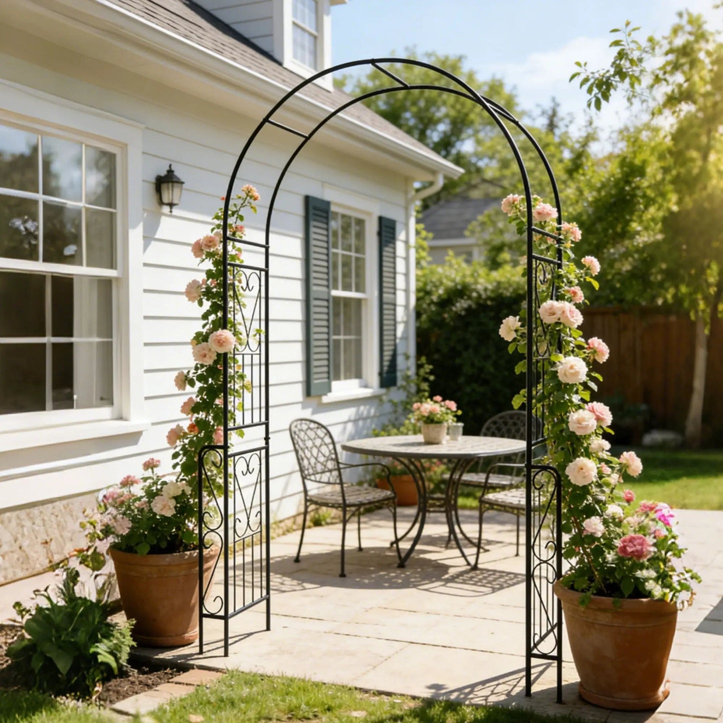 Metal Garden Arch Trellis for Climbing Roses