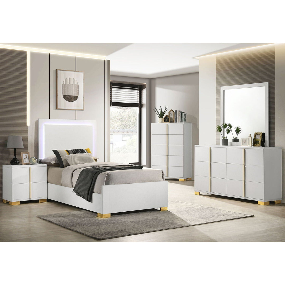 Jeremiah LED Panel Bed and Touch Lighting