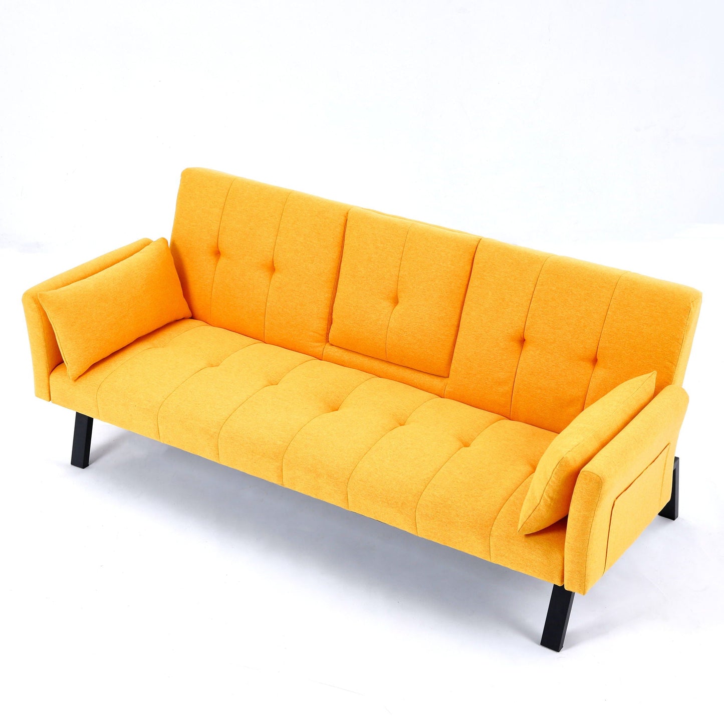 Compact Foldable Sofa Bed and Cup Holder
