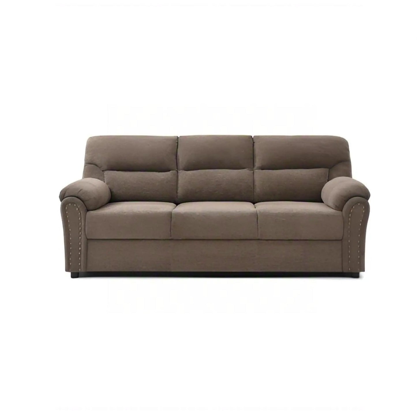 Hamilton sofa with nailhead trim, brown upholstered stationary sofa on Tampa Home & Garden Store