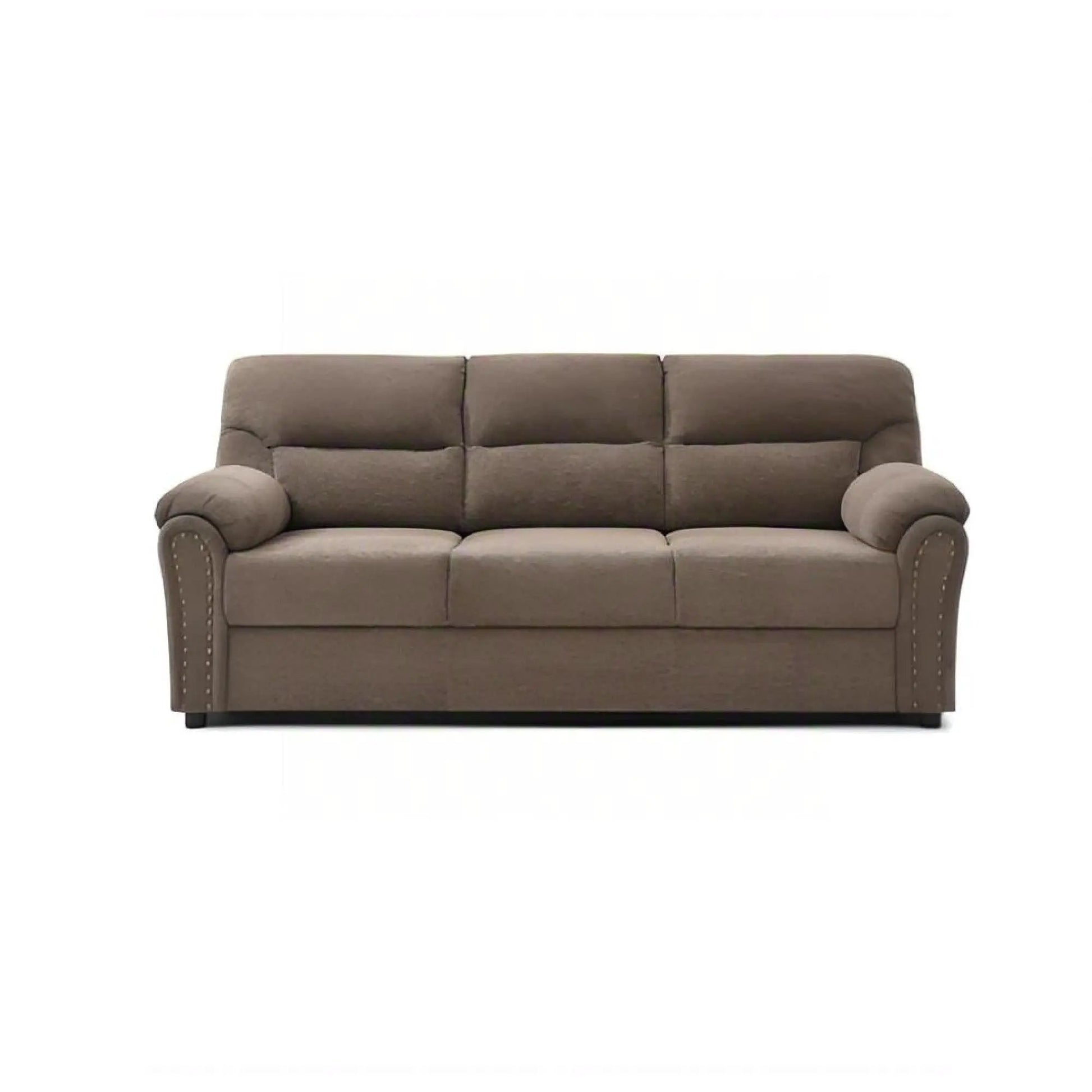 Hamilton sofa with nailhead trim, brown upholstered stationary sofa on Tampa Home & Garden Store