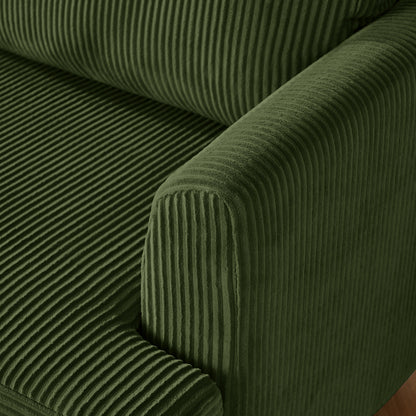 Modern Modular Sectional Couch olive green corduroy cushions close-up HouseOfZazla on Tampa Home & Garden Store