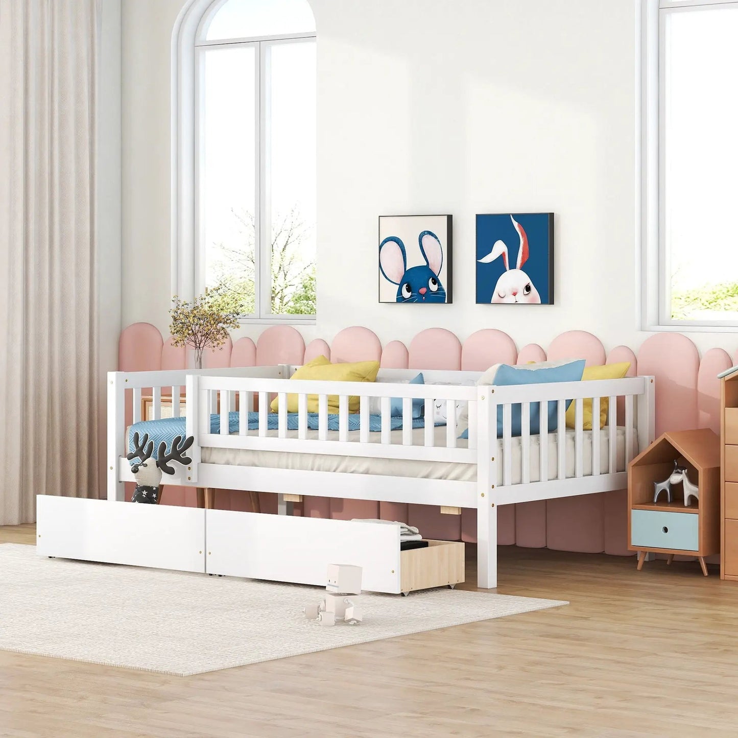 Multi Functional Wooden Daybed Frame Solid Pine