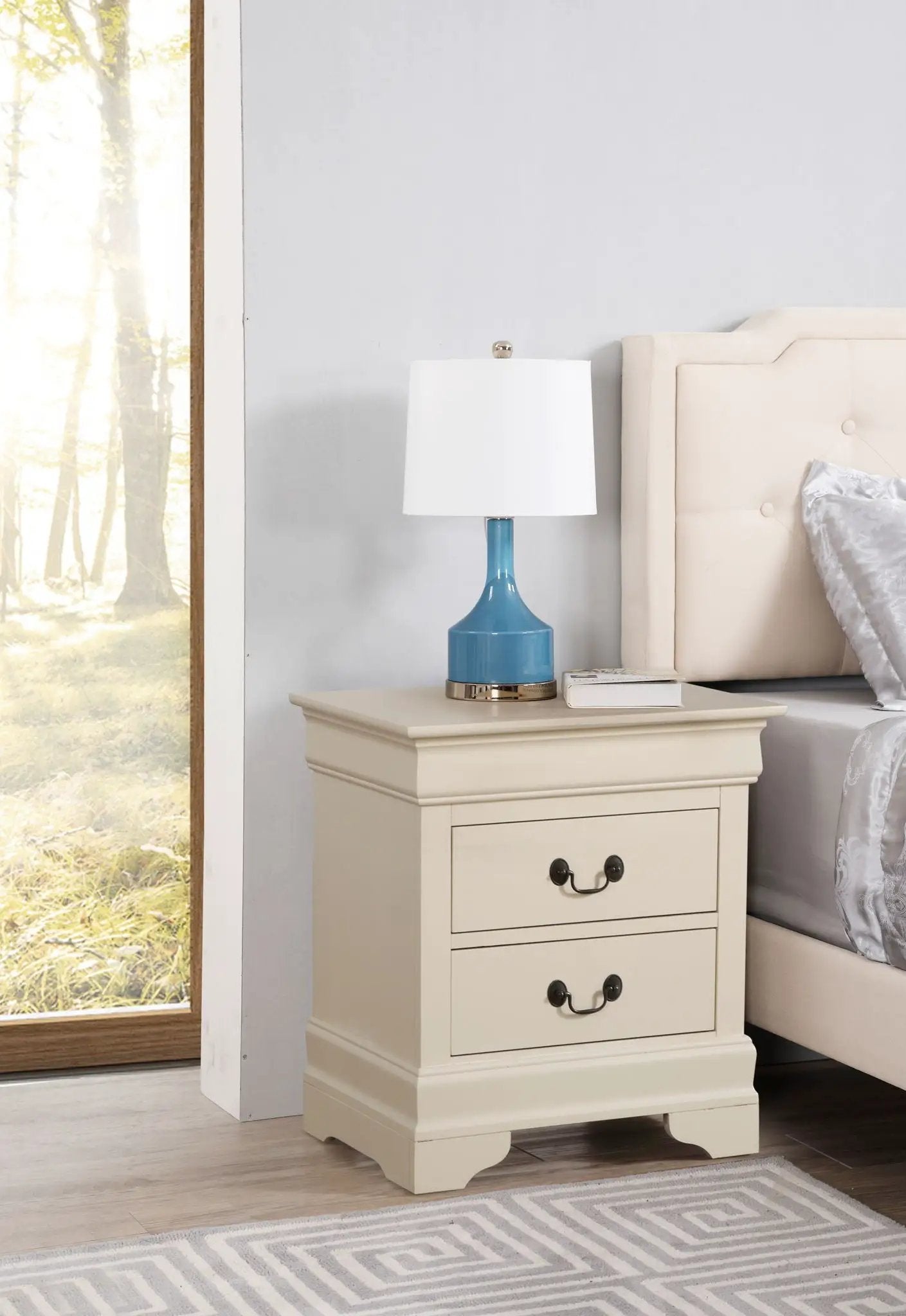 Louis Philippe Nightstand in Wood Veneer