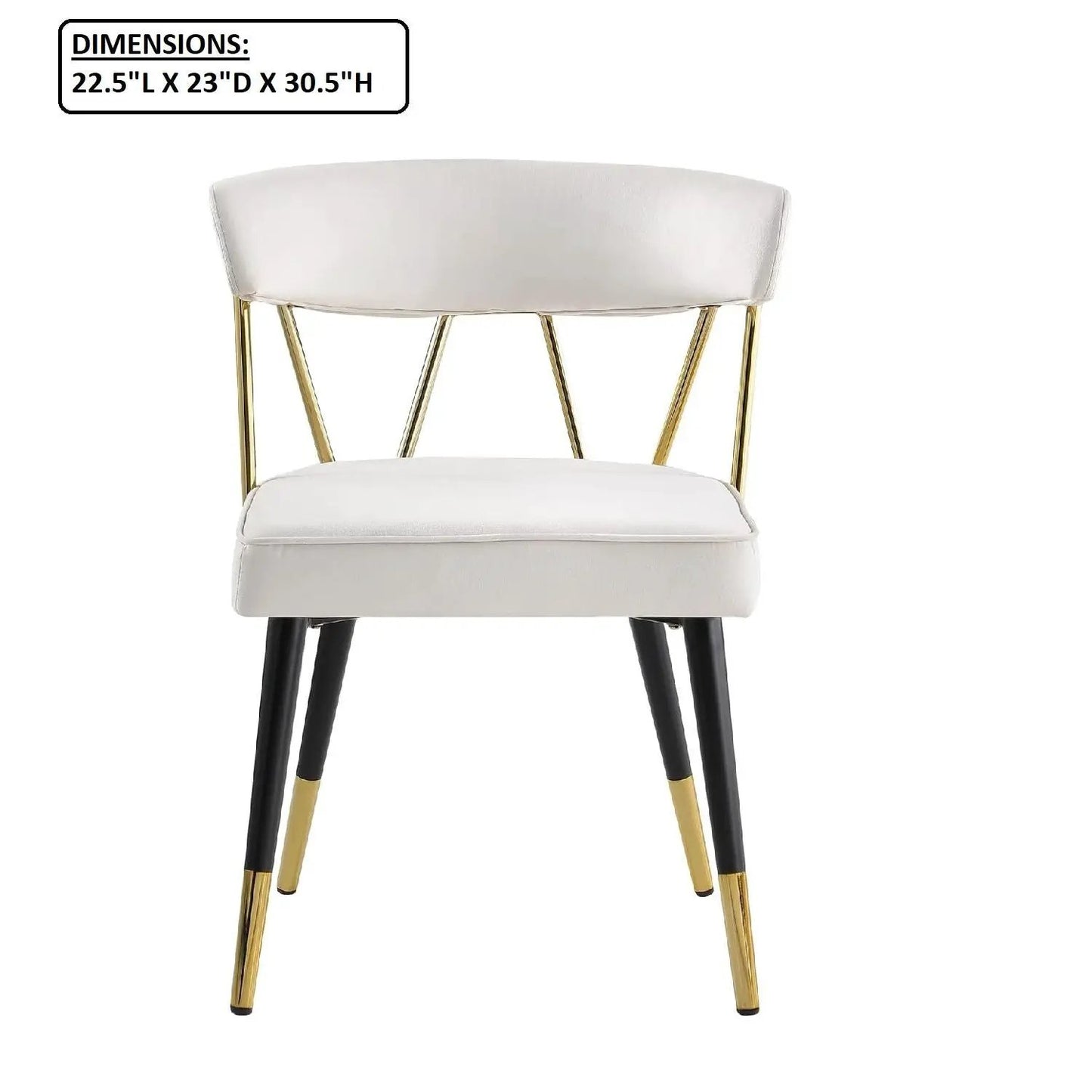 Glam Dining Chairs Set of Two Modern Luxury