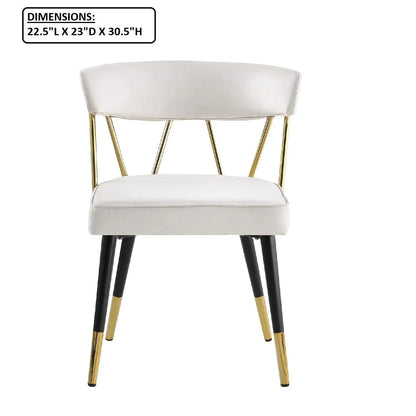 Glam Dining Chairs Set of Two Modern Luxury