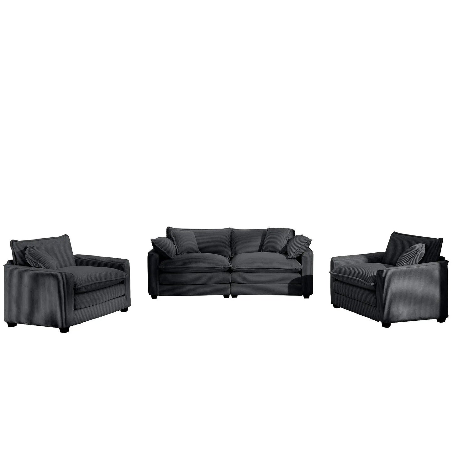 Elegant Sectional Sofa Set with Deep Seats