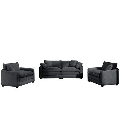 Elegant Sectional Sofa Set with Deep Seats