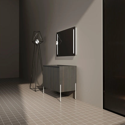 Freestanding bathroom vanity in dark wood with soft-close doors by Unique Piece Furniture on Tampa Home & Garden Store