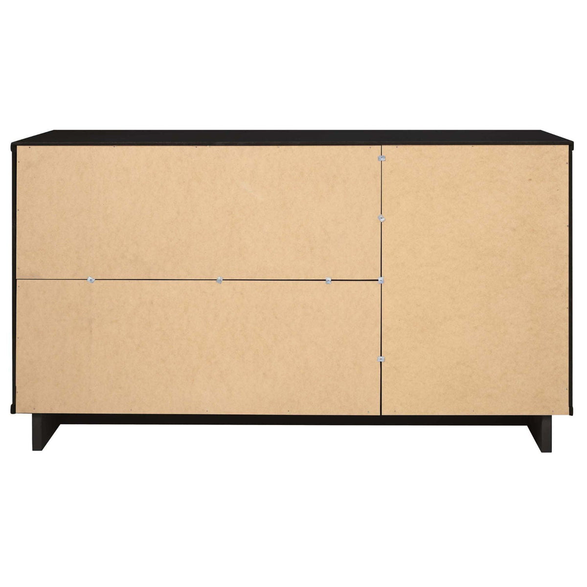 Granville Sideboard by HouseOfZazla with natural plywood doors and black frame drawers on Tampa Home & Garden Store