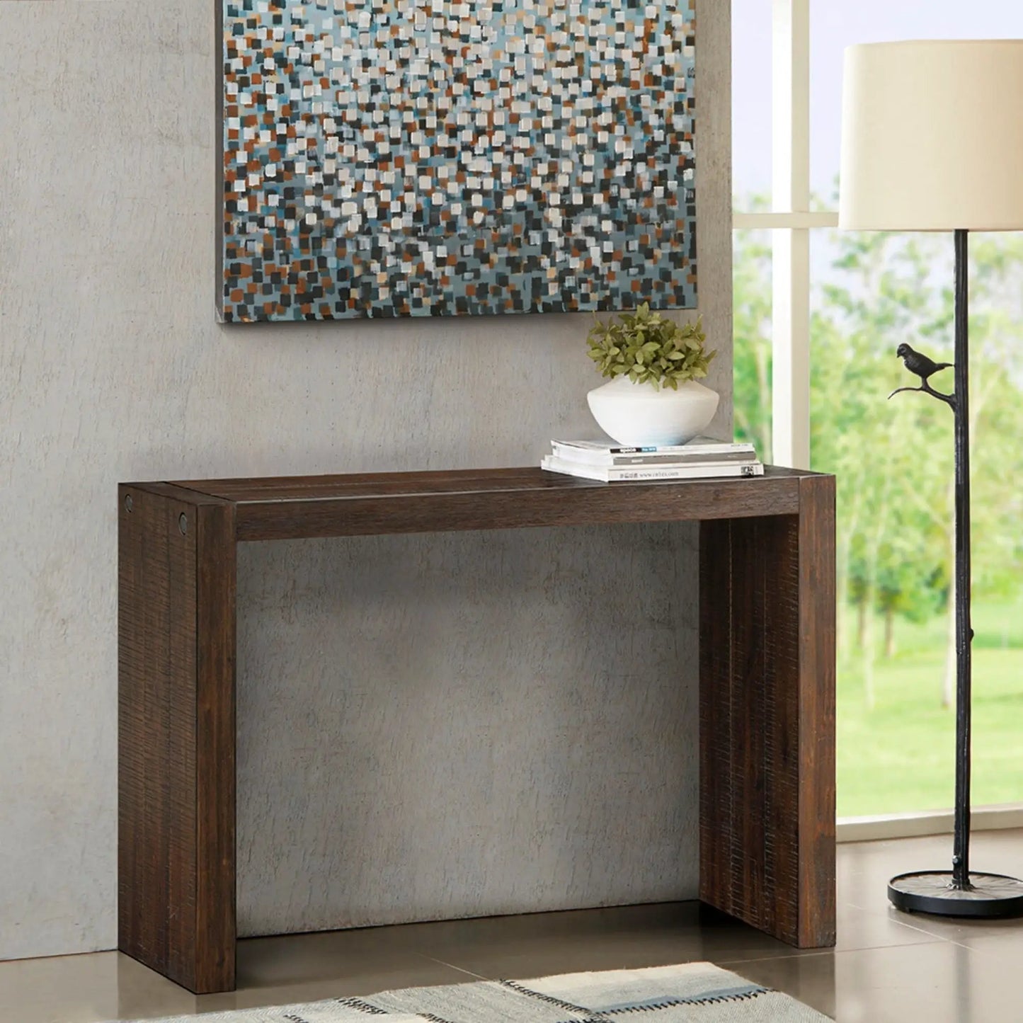 Modern Design Console Table In Tobago Smoke