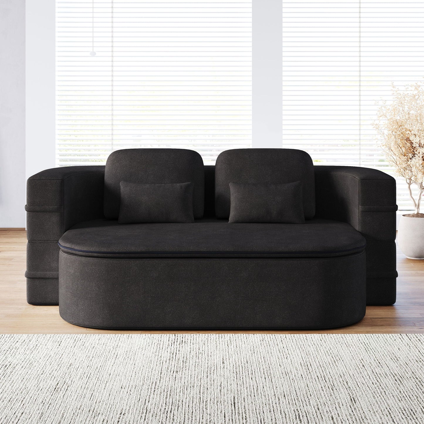 Foldable Sofa Bed with a Multi Functional Blanket