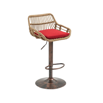 Modern Swivel Bar Stools with Footrest Set of 2