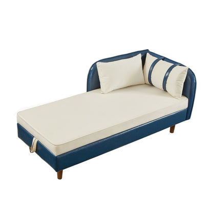 65 Inch Storage Chaise Lounge Sofa and Velvet