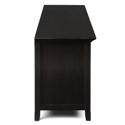 Handcrafted wide TV stand in dark espresso wood with ample storage by HouseOfZazla on Tampa Home & Garden Store