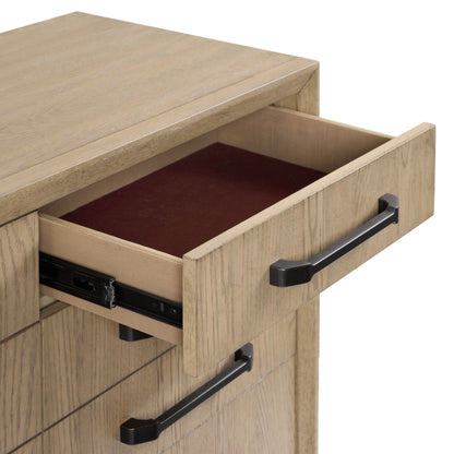 Master Chest 10-drawer dresser in brown wood with felt-lined top drawer, partially open on Tampa Home & Garden Store