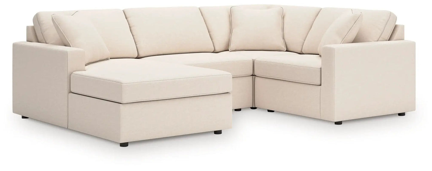 Modmax Sectional Oyster L-shaped stationary sofa with chaise from Unique Piece Furniture on Tampa Home & Garden Store