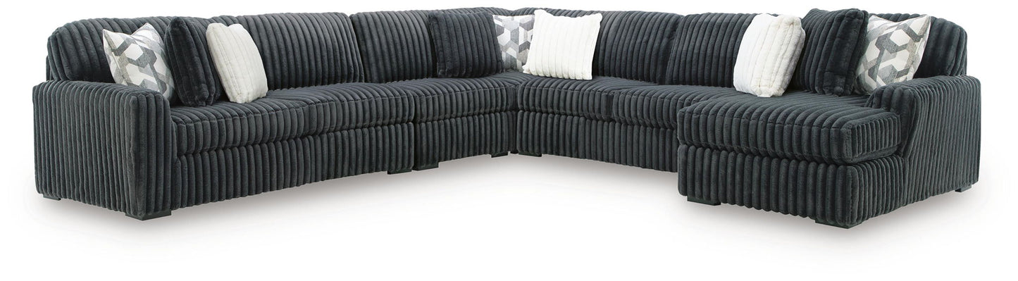 Midnight Madness Sectional and Jumbo Corduroy