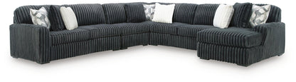 Midnight Madness Sectional and Jumbo Corduroy