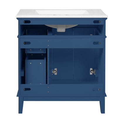 Modern Bathroom Vanity With Sink by HouseOfZazla blue cabinet with white sink on Tampa Home & Garden Store