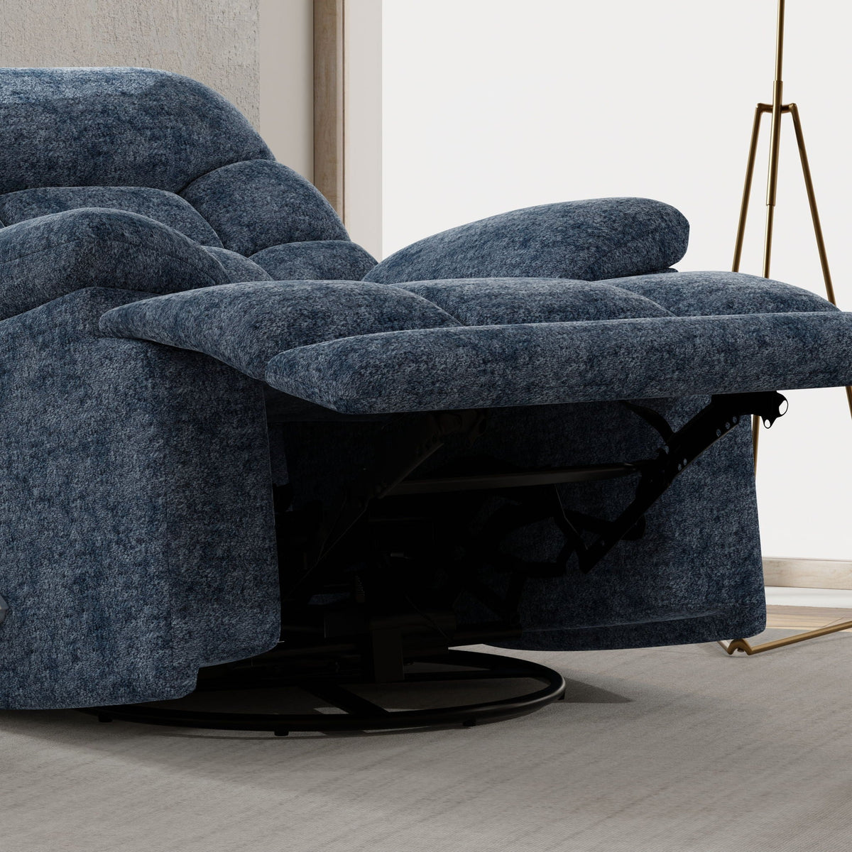 Modern Soft Fabric and Smooth Glider Recliner