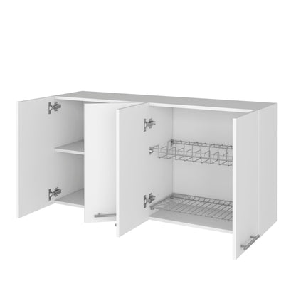 the White Durham Four Door Wall Kitchen Cabinet